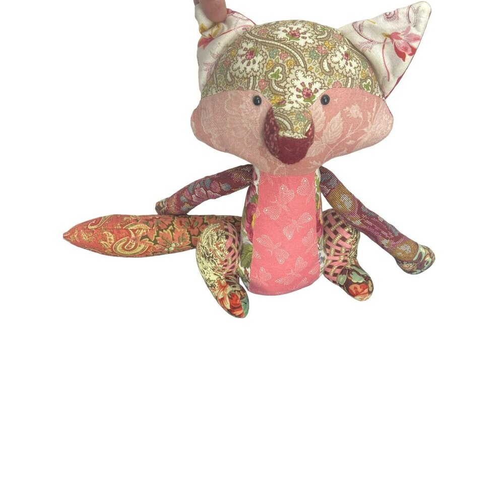 Handmade Patchwork Stuffed Animal Fox Toy‎